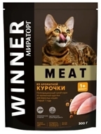 Сухой корм WINNER MEAT для кошек из ароматной  курочки, 300 г